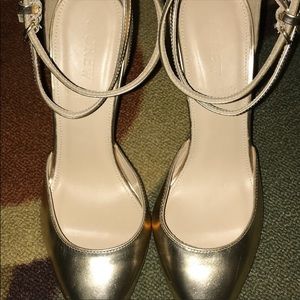 Gold J Crew heels